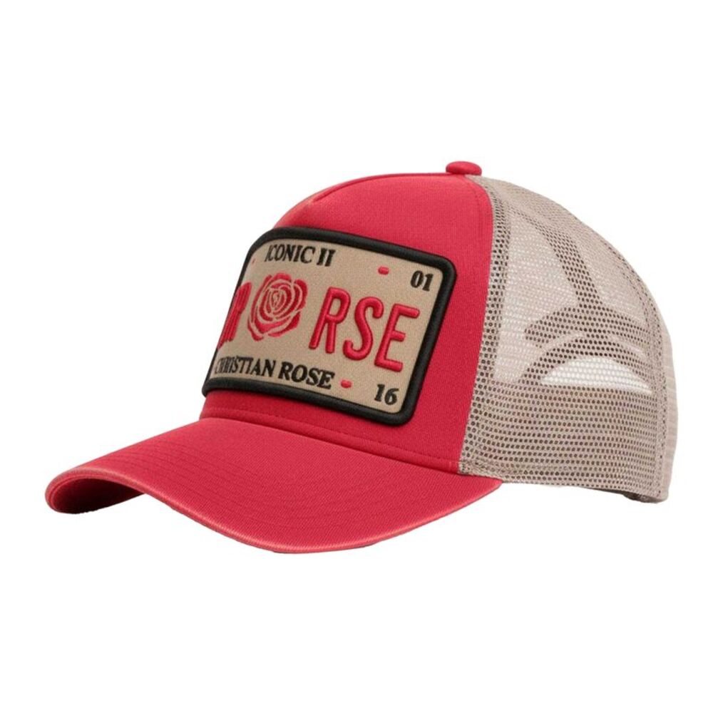 Christian Rose Iconic II Trucker Cap / Red/Cream